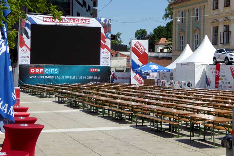 Public Viewing in Graz: Fußball EM 2016