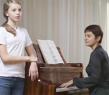 Gesangsunterricht am Piano
