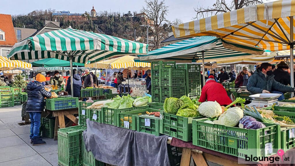 Bauernmarkt am Lendplatz in Graz